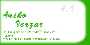 aniko verzar business card